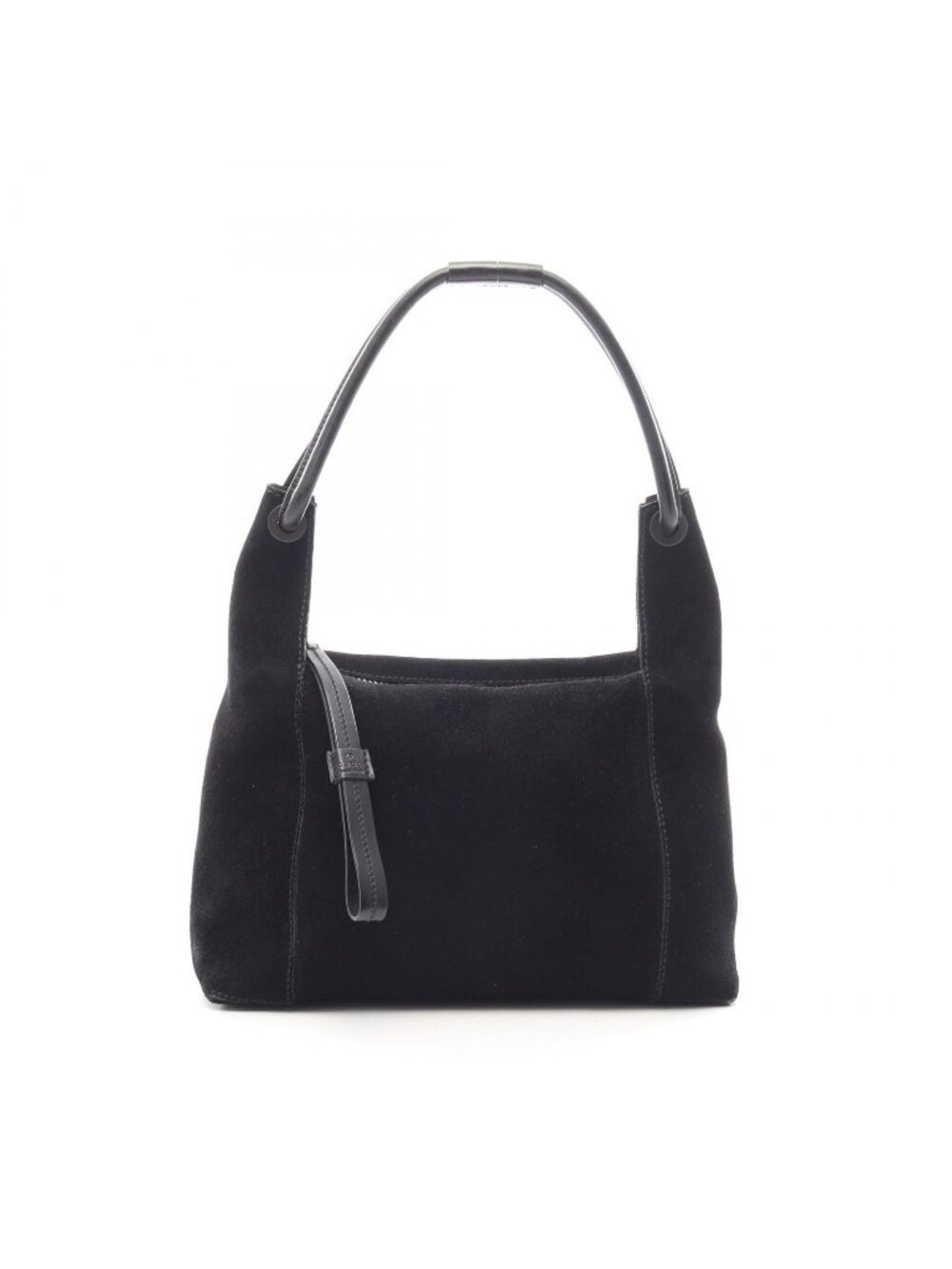 Gucci Shoulder Bag Suede Leather One Hand Black